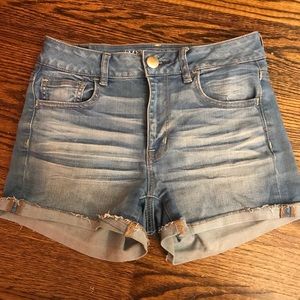 AEO Hi-rise Shortie Jean Shorts